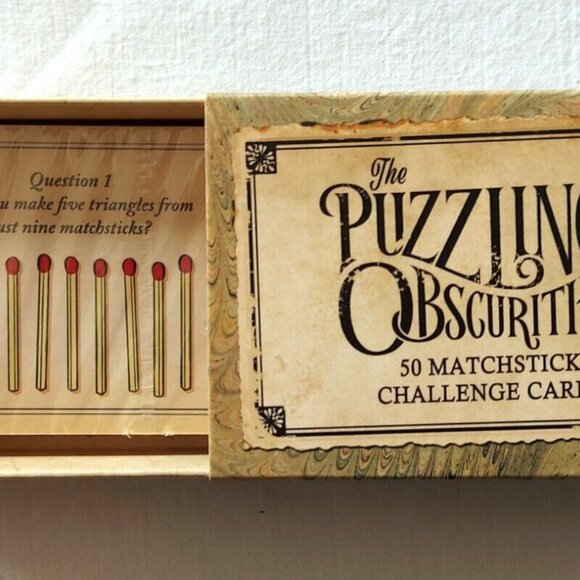 Professor Puzzling Obscurities Brainteaser games Wood Metal Matchstick Cards NEW - Picture 5 of 10